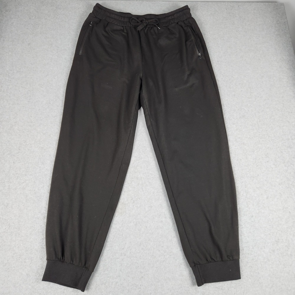 Coofandy Joggers Pants Mens Large Black Activewear Drawstring Elastic Waist